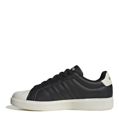 Core Black-White - Back - Adidas Mens Streettalk Low Lace Up Trainers