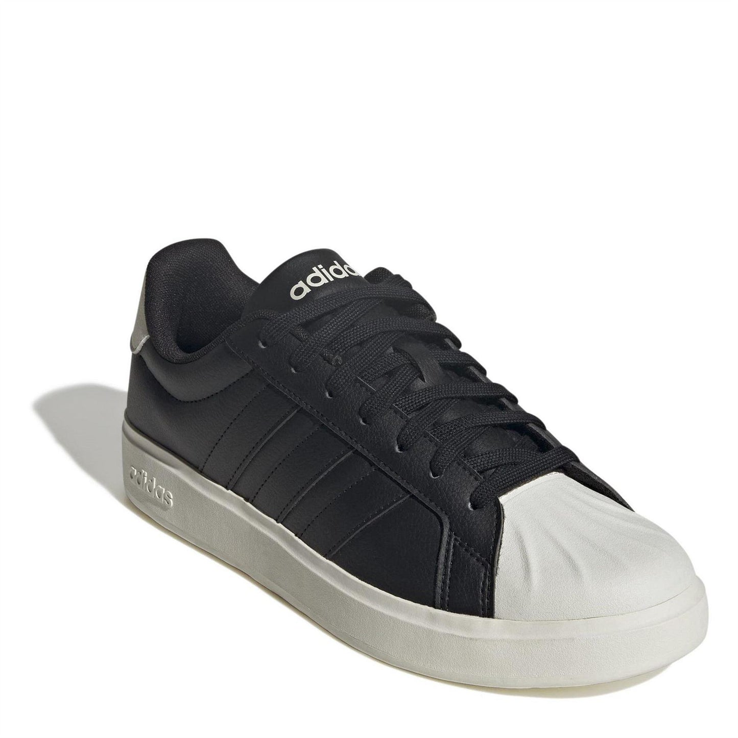 Core Black-White - Side - Adidas Mens Streettalk Low Lace Up Trainers