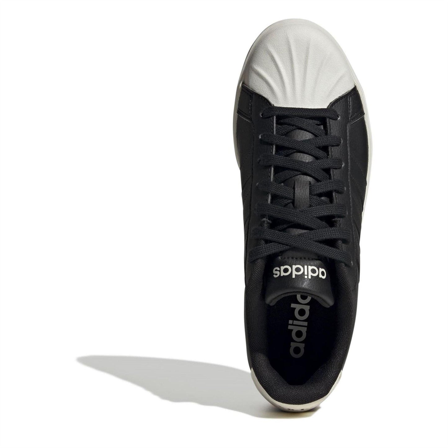 Core Black-White - Pack Shot - Adidas Mens Streettalk Low Lace Up Trainers