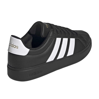 Black-White - Back - Adidas Mens Streettalk Low Lace Up Trainers