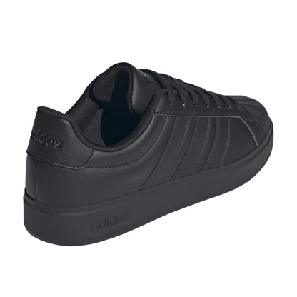 Triple Black - Back - Adidas Mens Streettalk Low Lace Up Trainers