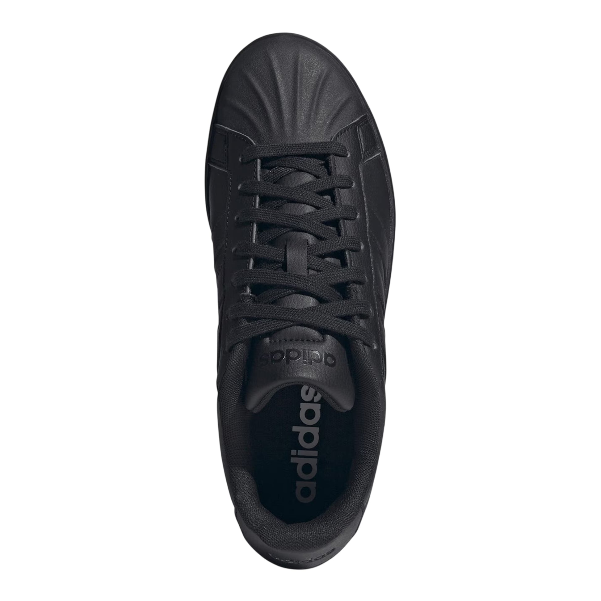 Triple Black - Side - Adidas Mens Streettalk Low Lace Up Trainers