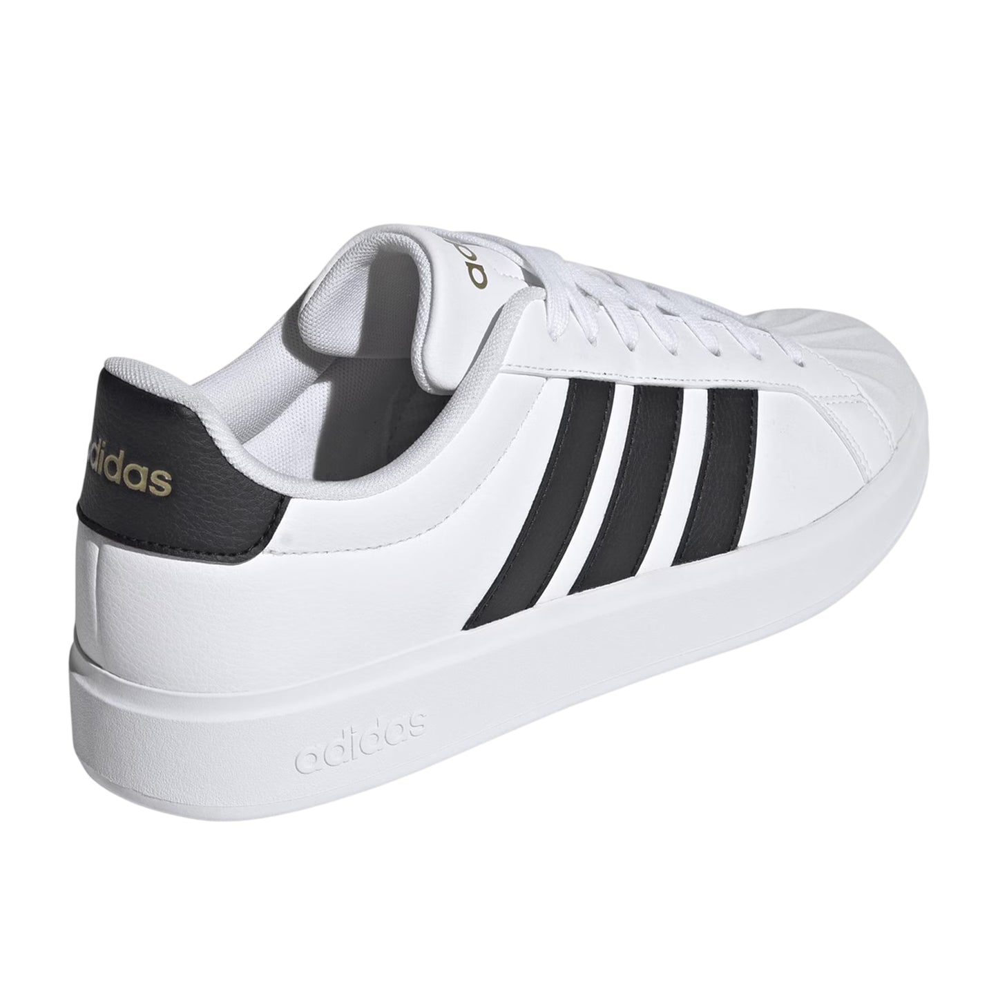 White-Black - Back - Adidas Mens Streettalk Low Lace Up Trainers