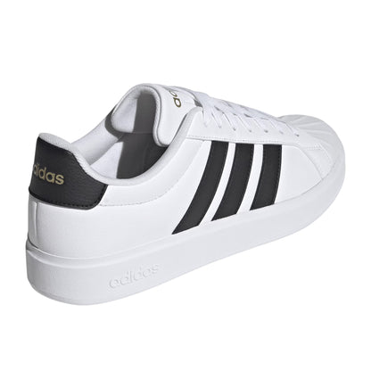 White-Black - Back - Adidas Mens Streettalk Low Lace Up Trainers