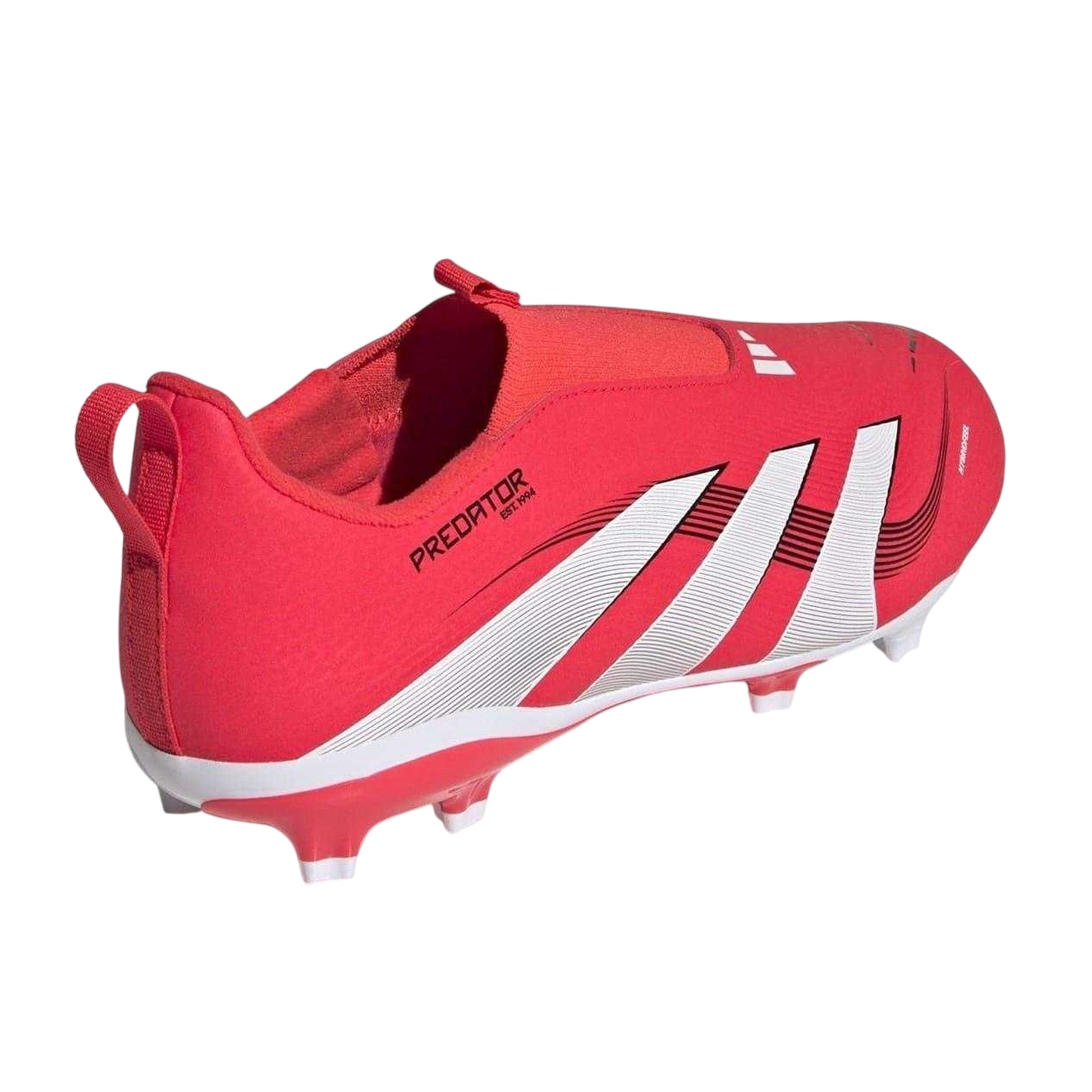 Red-White - Back - Adidas Childrens-Kids Predator League Firm Ground Football Boots