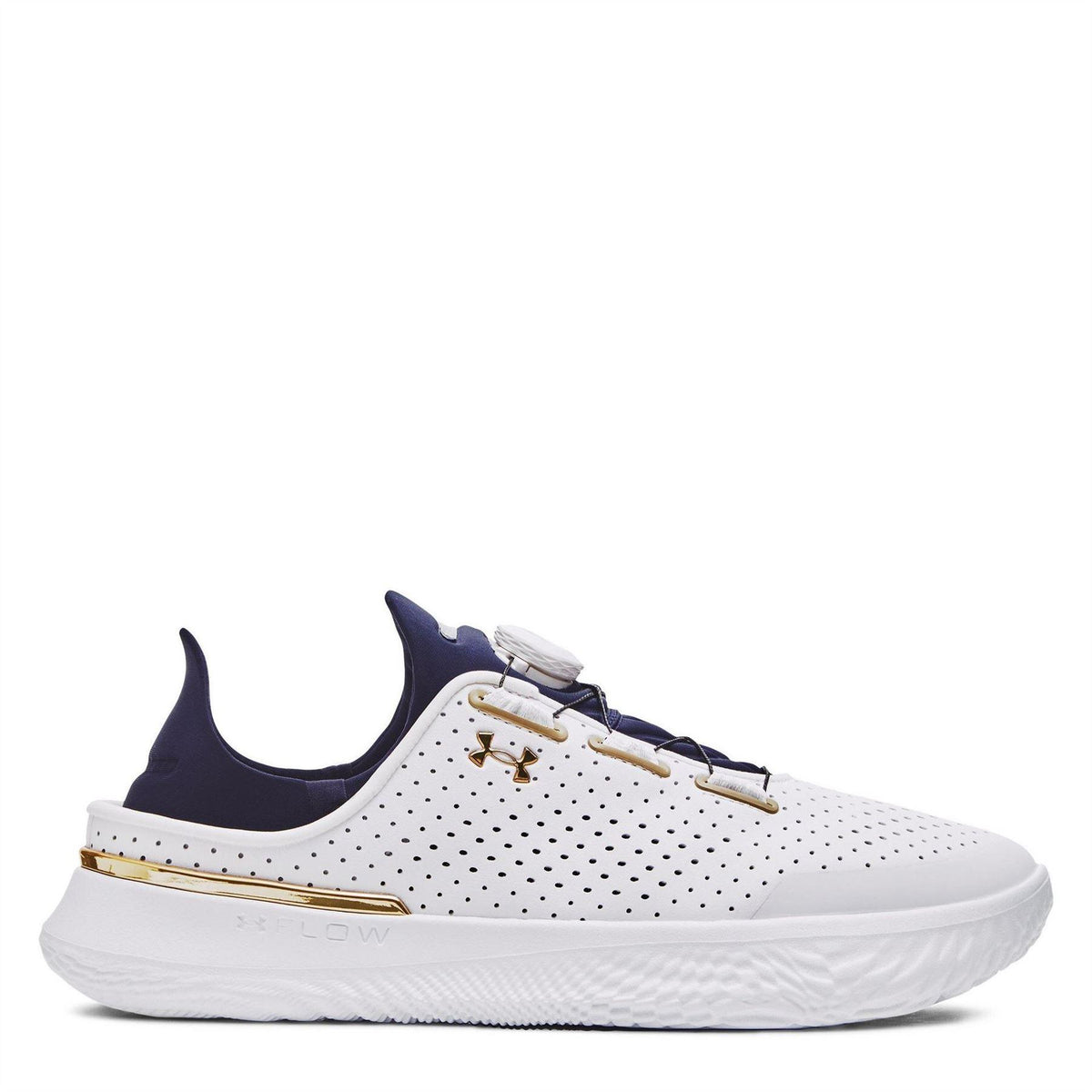 White-Gold - Front - Under Armour Mens SlipSpeed Trainers