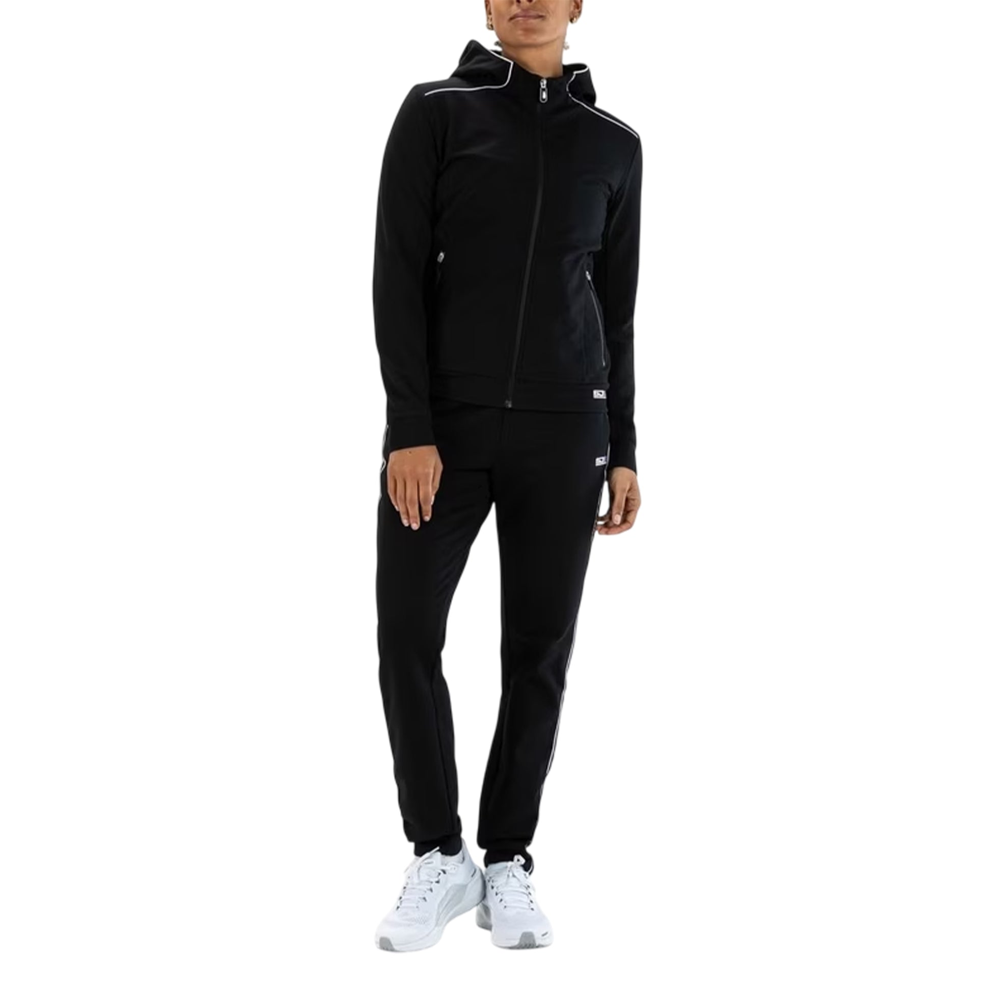 Black - Side - Sjeng Sports Womens-Ladies Felicis Performance Track Jacket