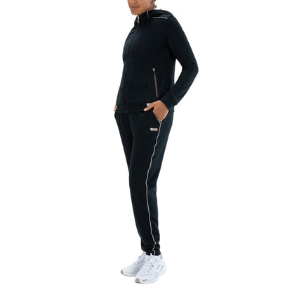 Dark Blue - Side - Sjeng Sports Womens-Ladies Felicis Performance Track Jacket