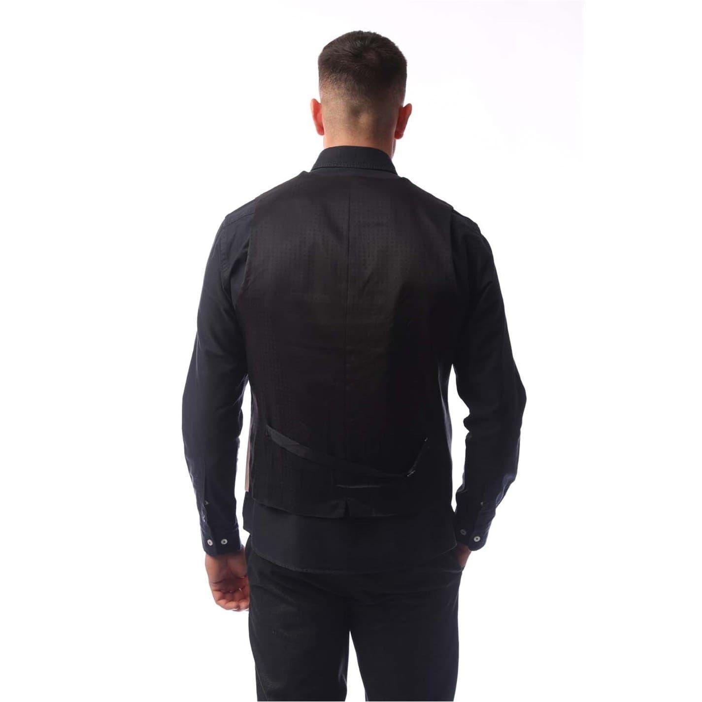 Pink - Back - Boss Mens Huge Tailored Waistcoat