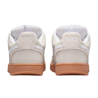 Off White-Gum - Back - Nike Mens Court Vision Suede Low Trainers