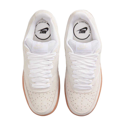 Off White-Gum - Lifestyle - Nike Mens Court Vision Suede Low Trainers