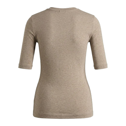 Grey - Back - Boss Womens-Ladies Effilie2 3-4 Sleeve Top