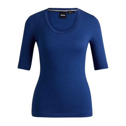 Blue - Front - Boss Womens-Ladies Effilie2 3-4 Sleeve Top