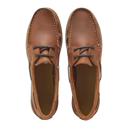 Dark Tan - Lifestyle - Chatham Womens-Ladies Leather Boat Shoes