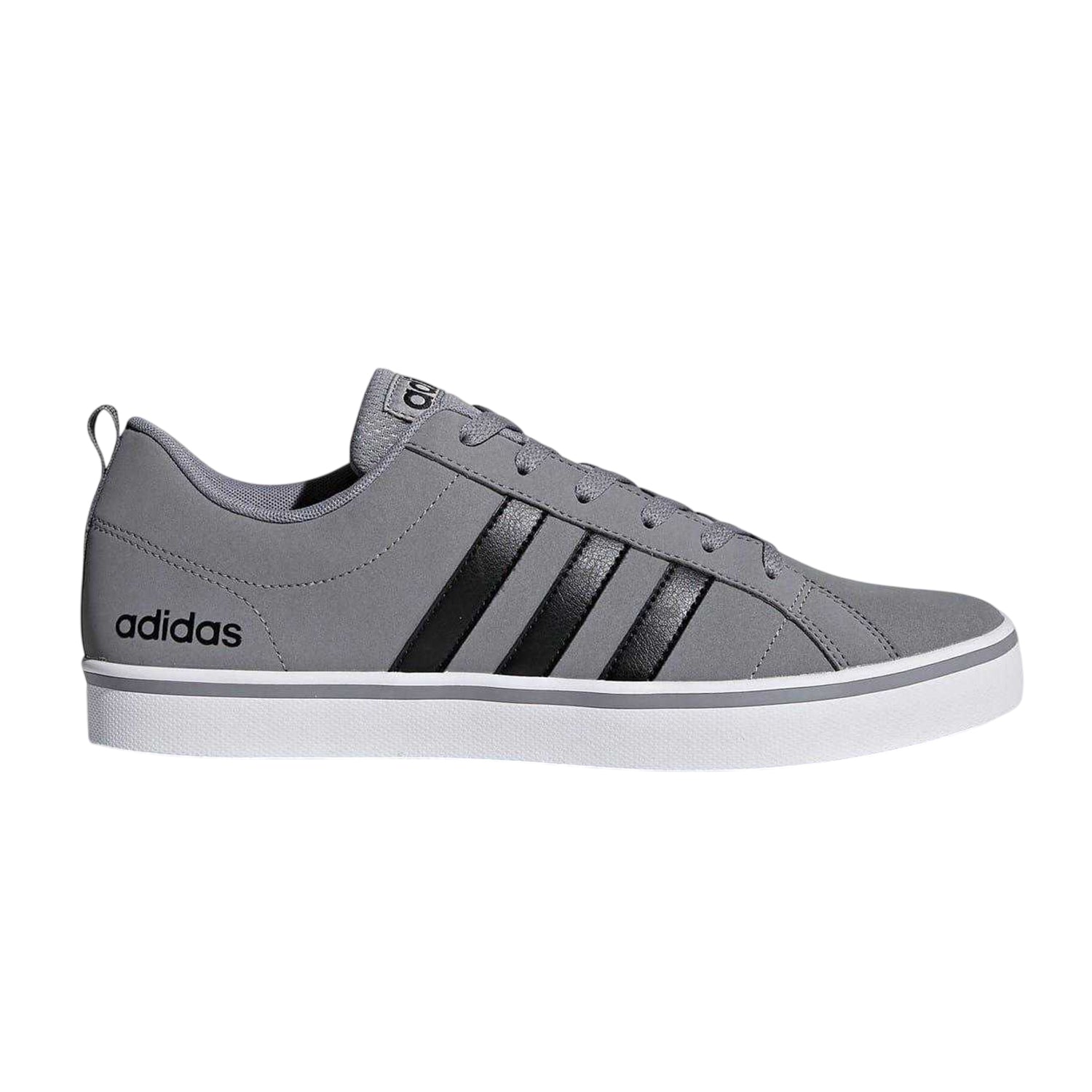 Grey-Black-White - Front - Adidas Mens VS Pace 3 Stripes Trainers