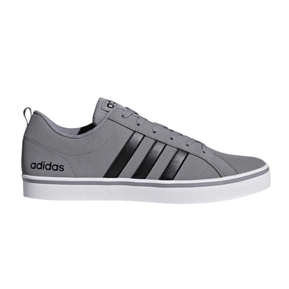 Grey-Black-White - Front - Adidas Mens VS Pace 3 Stripes Trainers