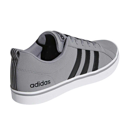Grey-Black-White - Back - Adidas Mens VS Pace 3 Stripes Trainers