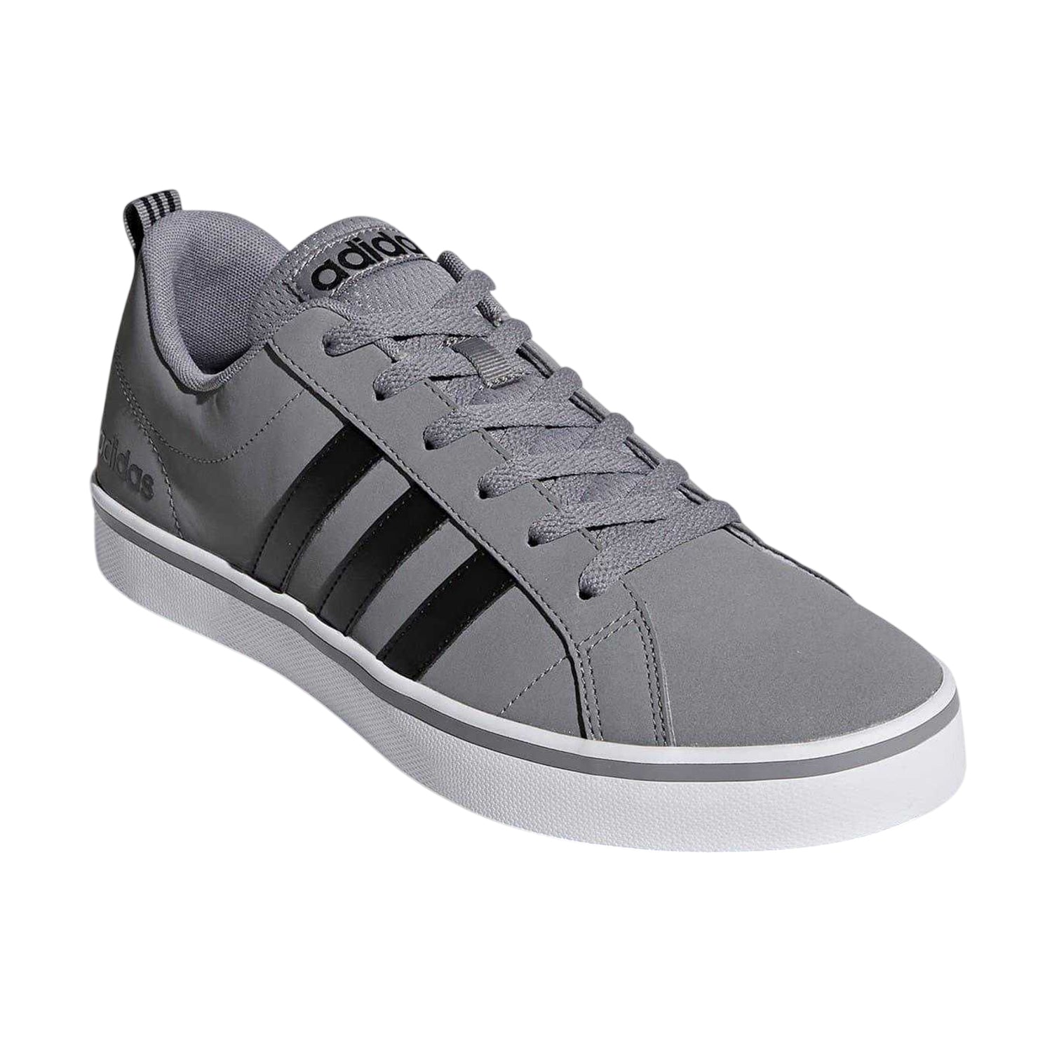 Grey-Black-White - Lifestyle - Adidas Mens VS Pace 3 Stripes Trainers