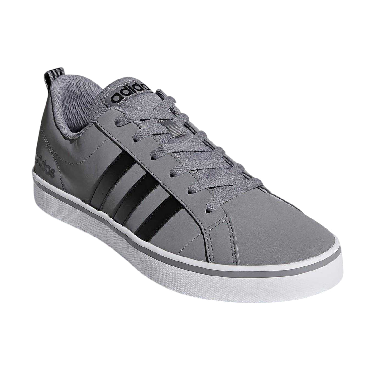 Grey-Black-White - Lifestyle - Adidas Mens VS Pace 3 Stripes Trainers