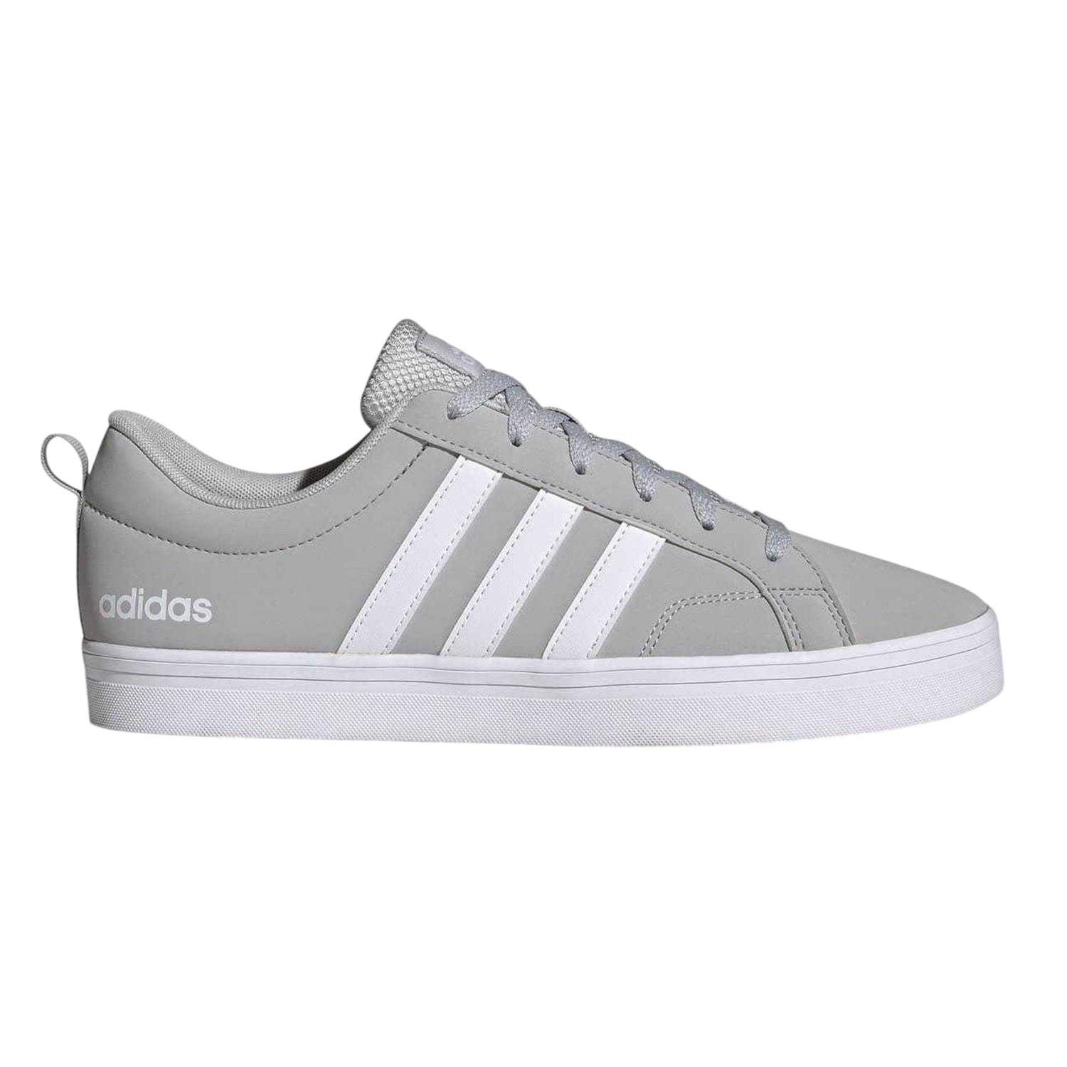 Light Grey-White - Front - Adidas Mens VS Pace 3 Stripes Trainers