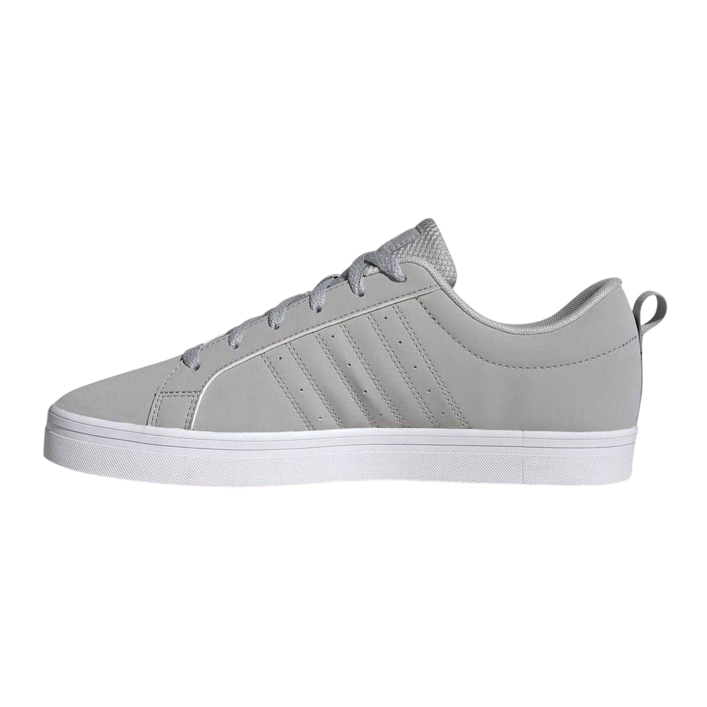 Light Grey-White - Side - Adidas Mens VS Pace 3 Stripes Trainers