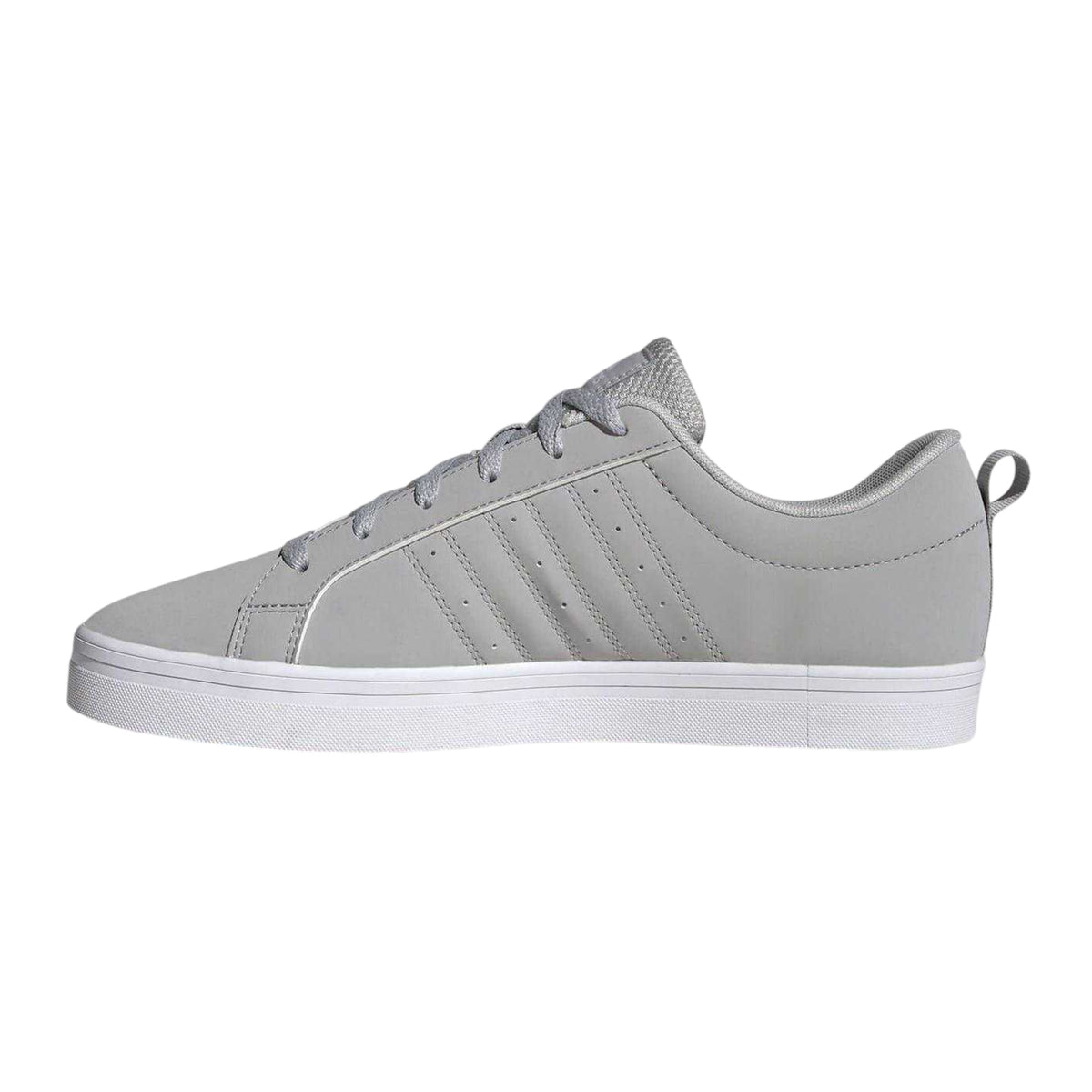 Light Grey-White - Side - Adidas Mens VS Pace 3 Stripes Trainers