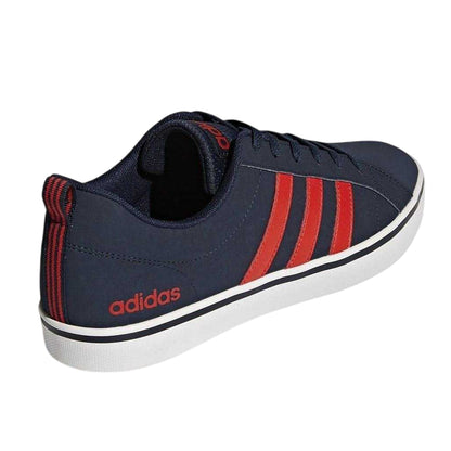 Navy-Red-White - Back - Adidas Mens VS Pace 3 Stripes Trainers