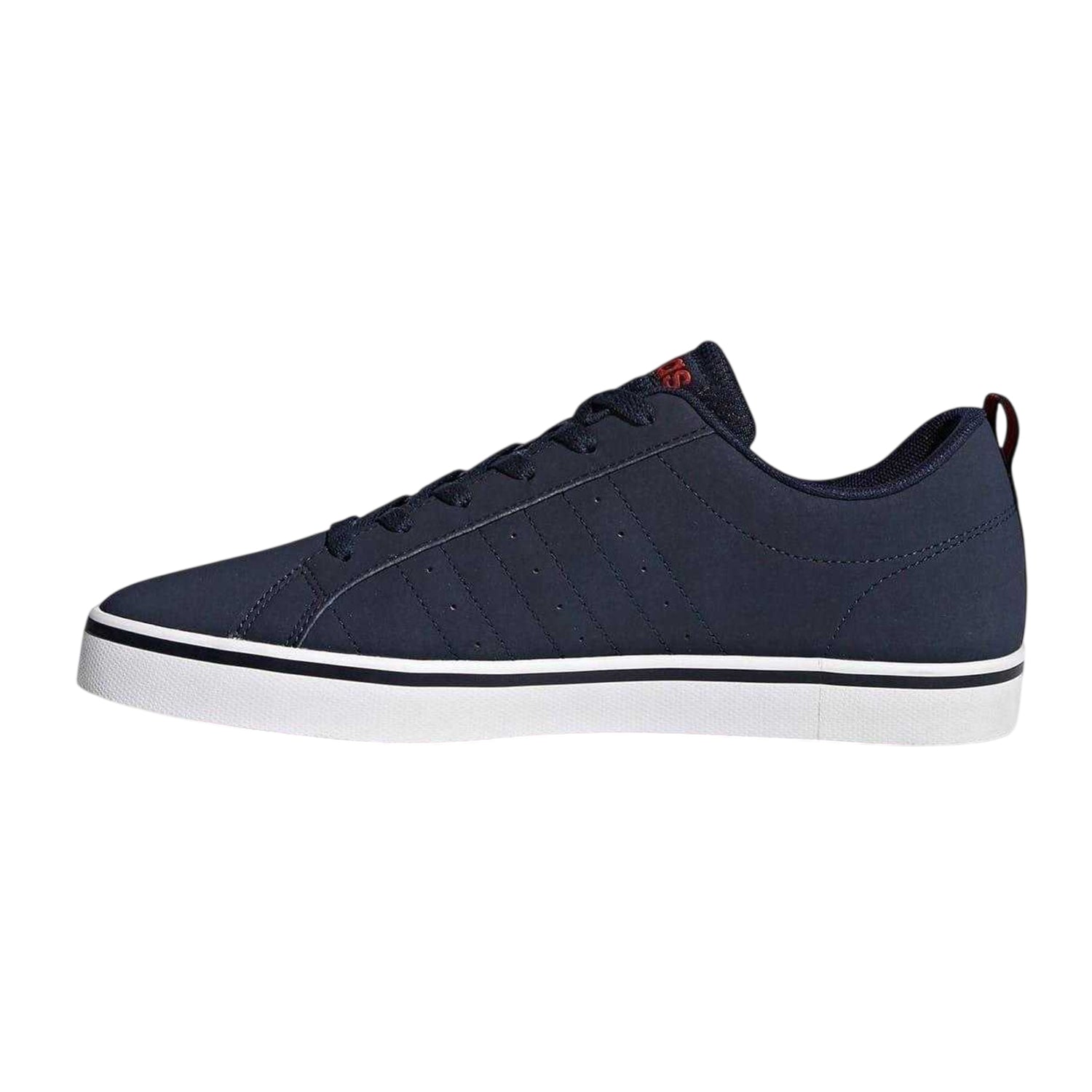 Navy-Red-White - Side - Adidas Mens VS Pace 3 Stripes Trainers