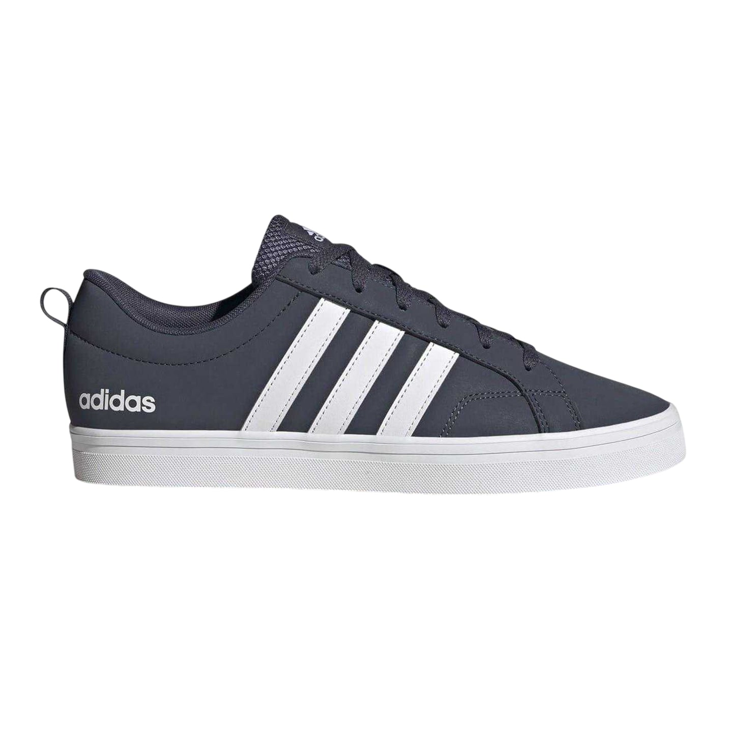 Navy-White - Front - Adidas Mens VS Pace 3 Stripes Trainers
