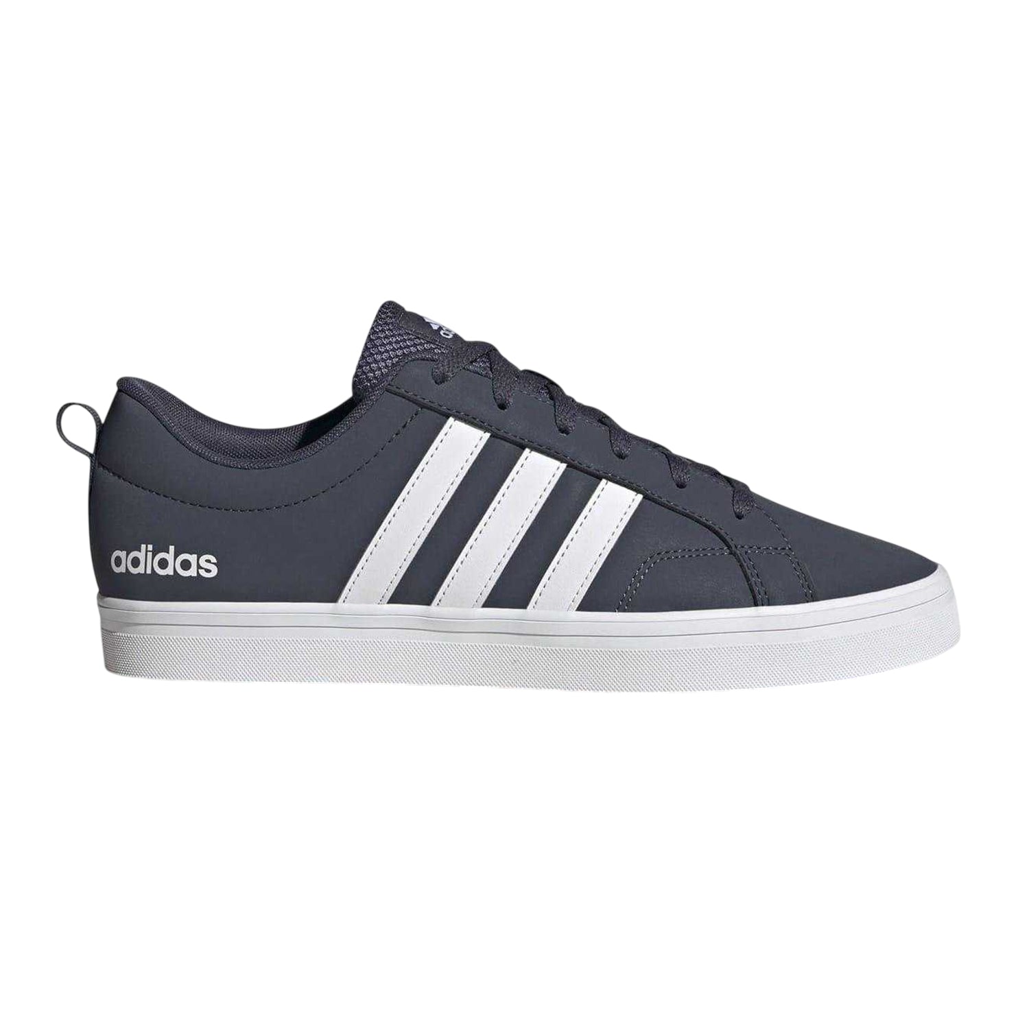 Navy-White - Front - Adidas Mens VS Pace 3 Stripes Trainers
