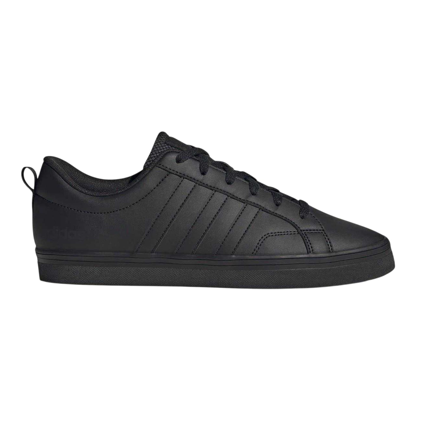 Triple Black - Front - Adidas Mens VS Pace 3 Stripes Trainers