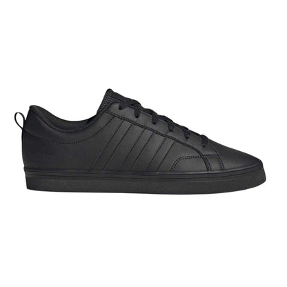 Triple Black - Front - Adidas Mens VS Pace 3 Stripes Trainers