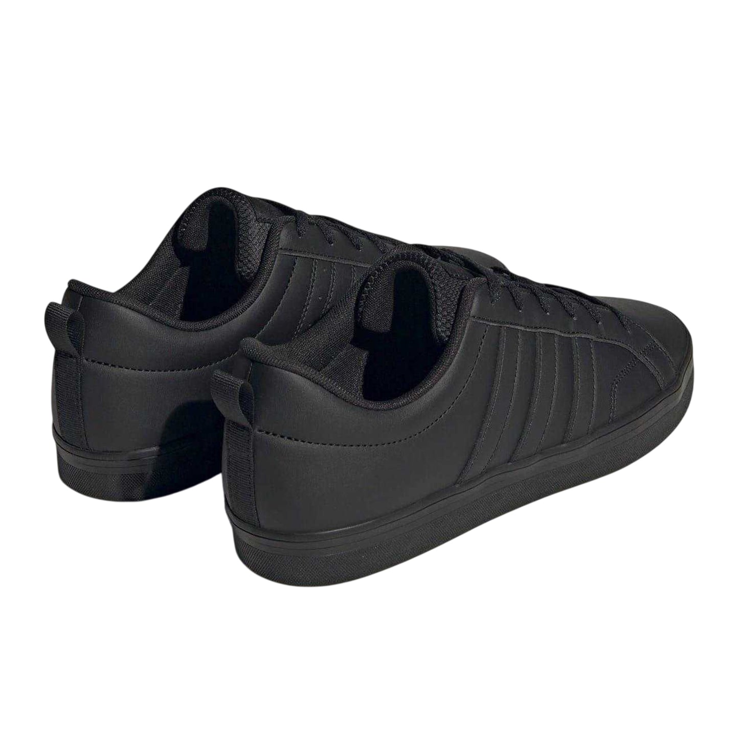 Triple Black - Back - Adidas Mens VS Pace 3 Stripes Trainers
