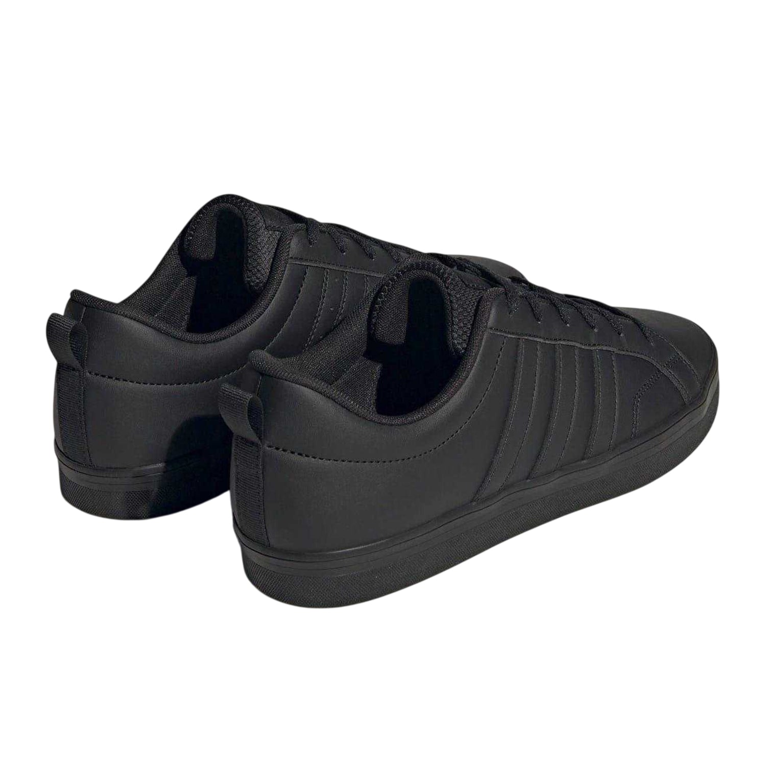 Triple Black - Back - Adidas Mens VS Pace 3 Stripes Trainers