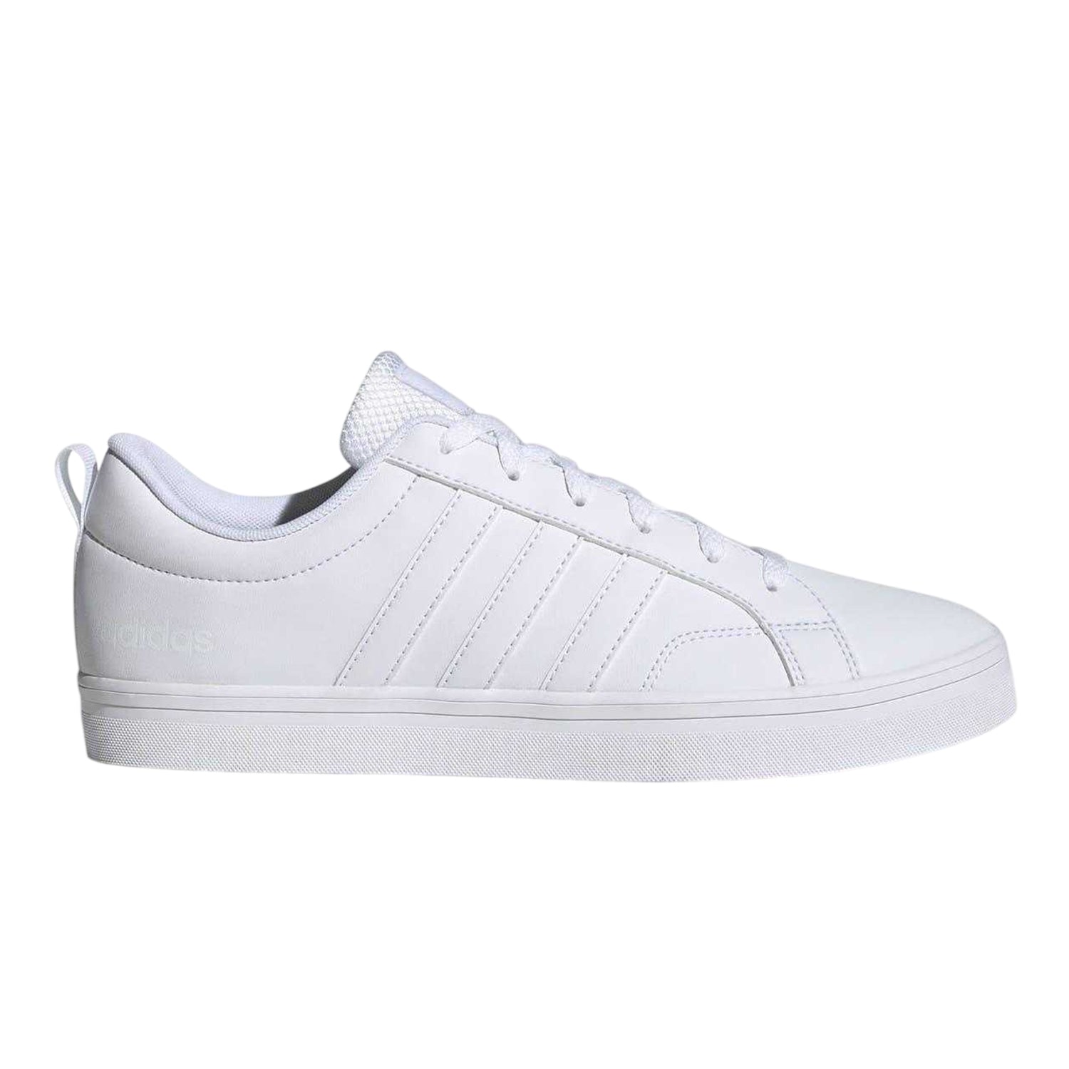 White - Front - Adidas Mens VS Pace 3 Stripes Trainers