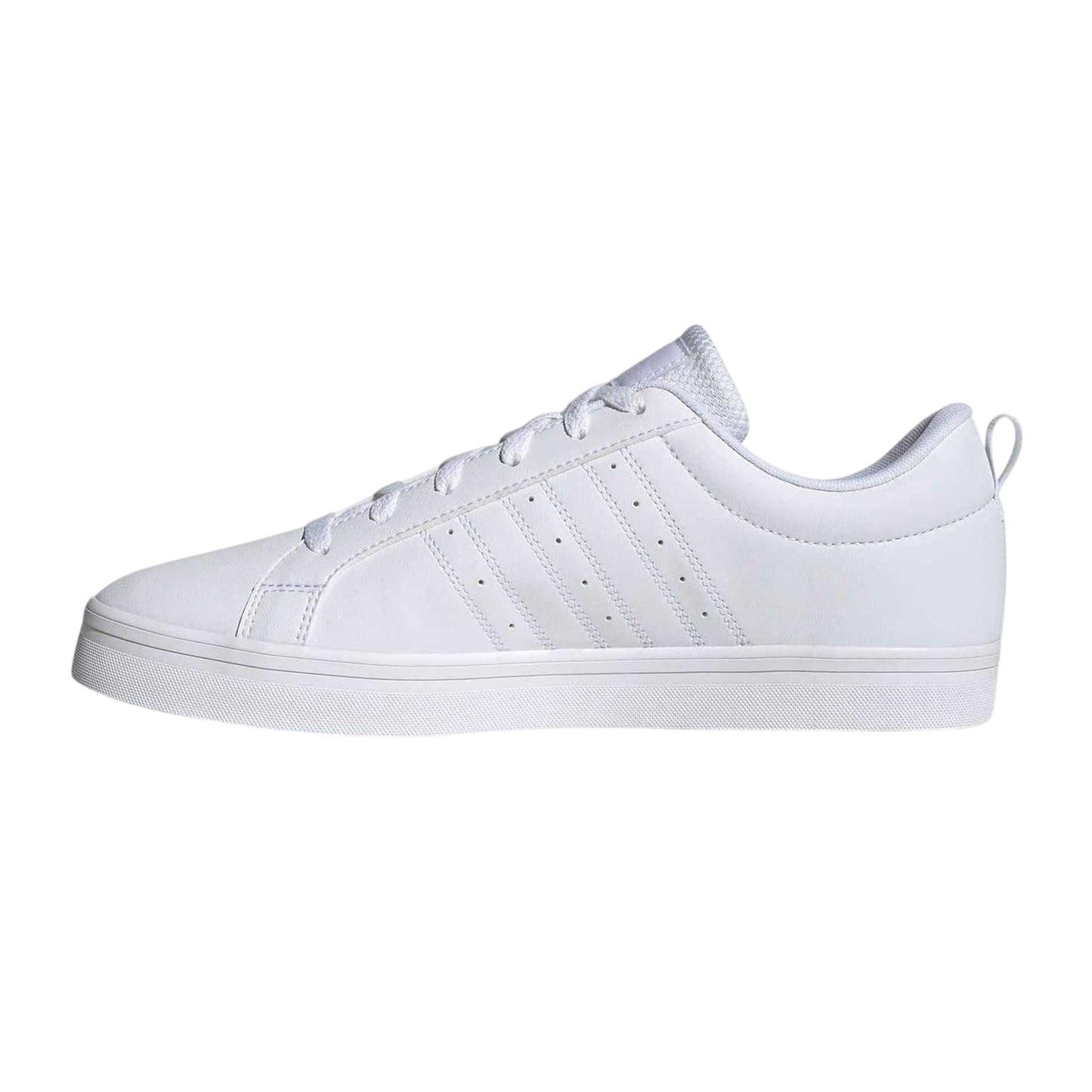 White - Side - Adidas Mens VS Pace 3 Stripes Trainers