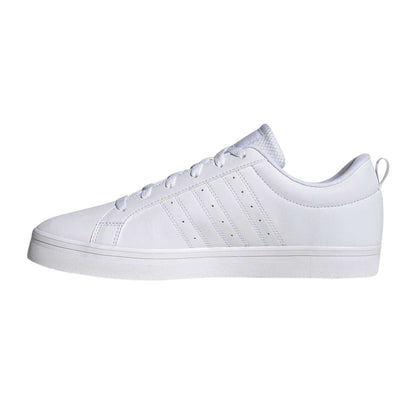White - Side - Adidas Mens VS Pace 3 Stripes Trainers