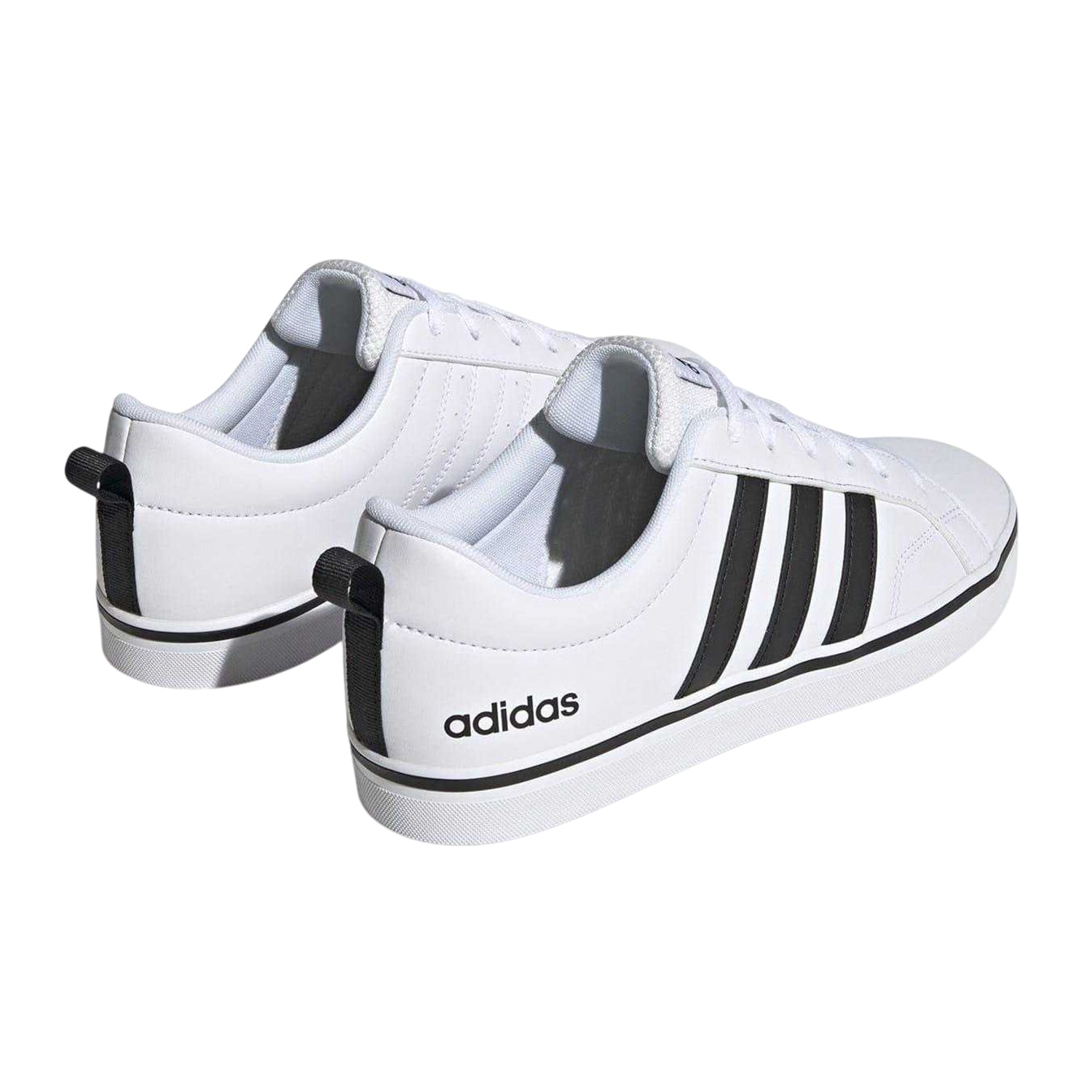 White-Black - Back - Adidas Mens VS Pace 3 Stripes Trainers