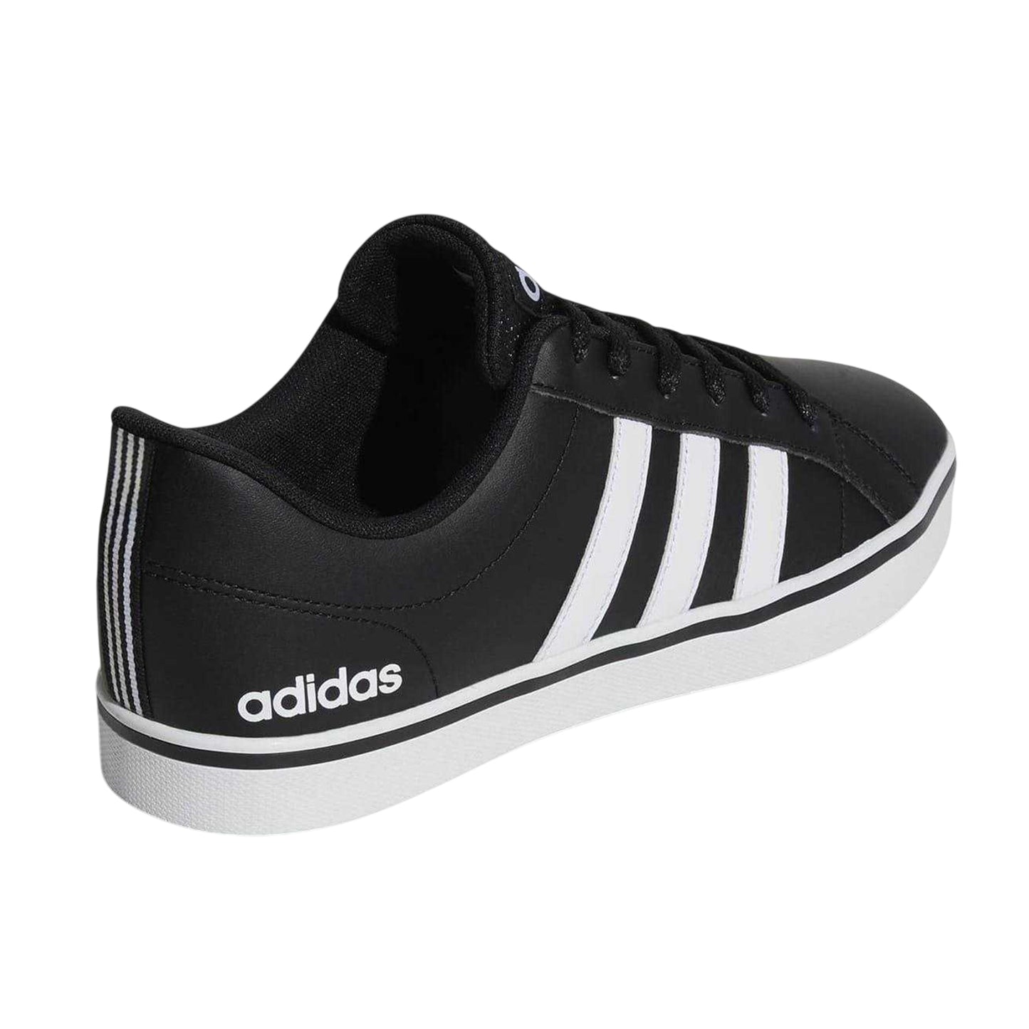 Black-White - Back - Adidas Mens VS Pace 3 Stripes Trainers