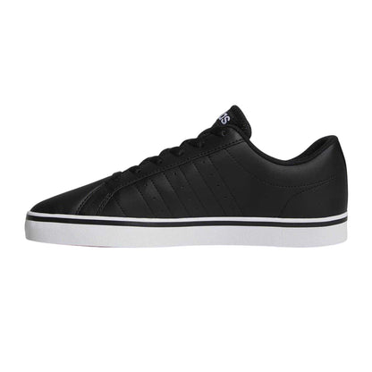 Black-White - Side - Adidas Mens VS Pace 3 Stripes Trainers