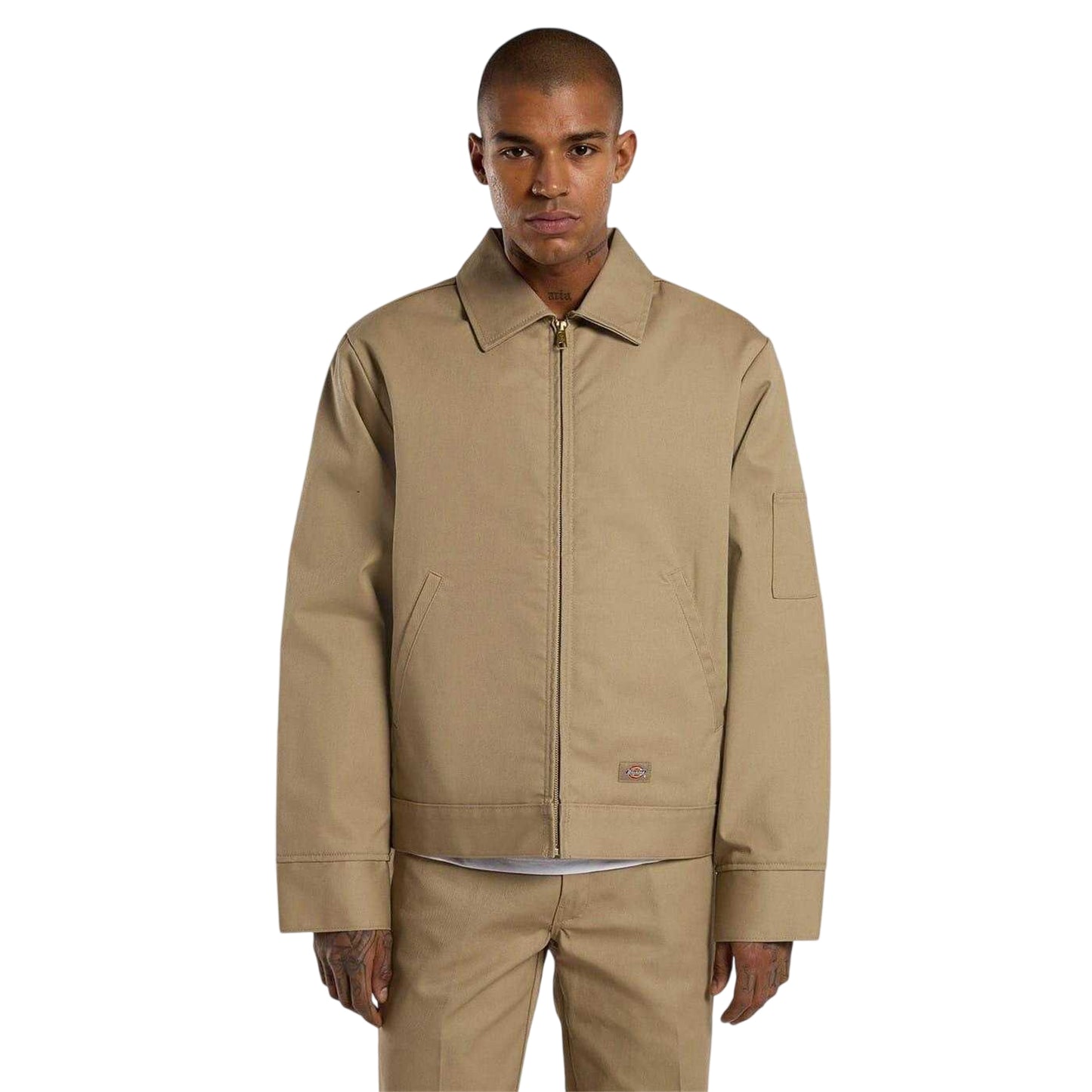 Khaki - Front - Dickies Mens Eisenhower Harrington Jacket