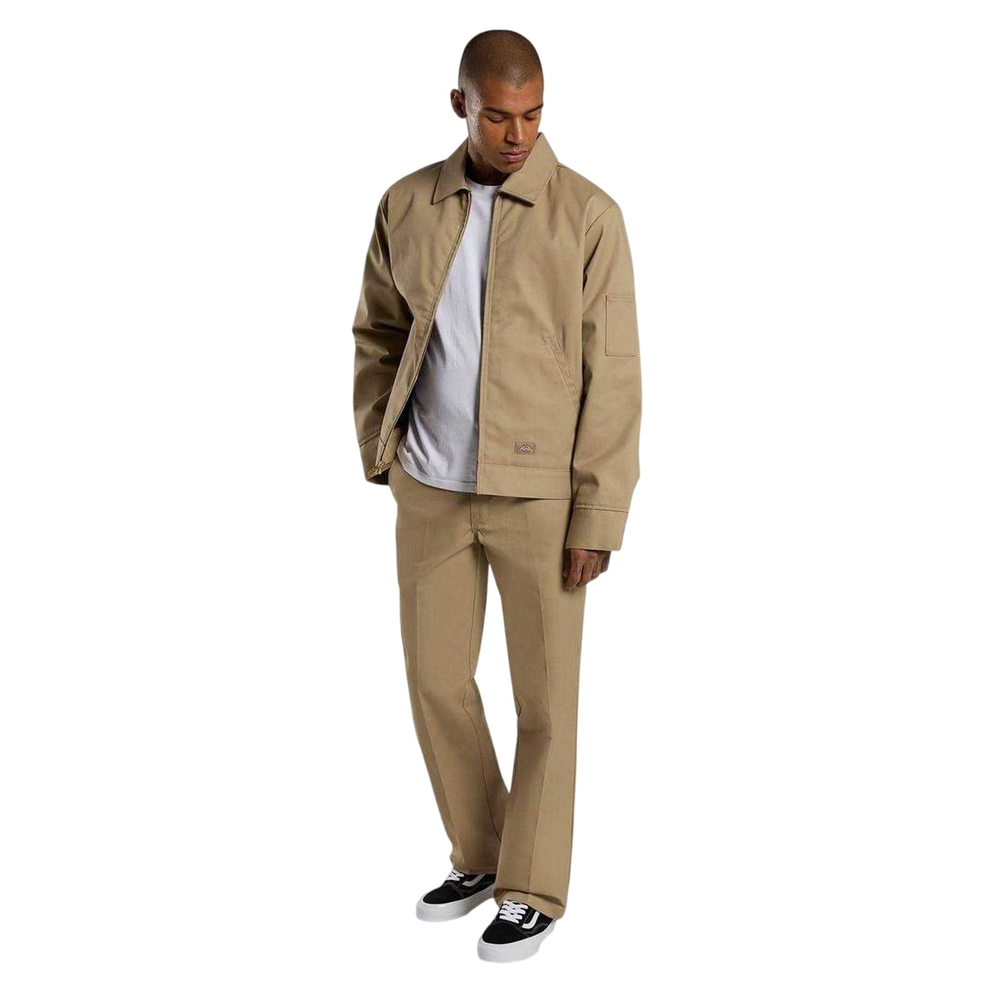 Khaki - Side - Dickies Mens Eisenhower Harrington Jacket