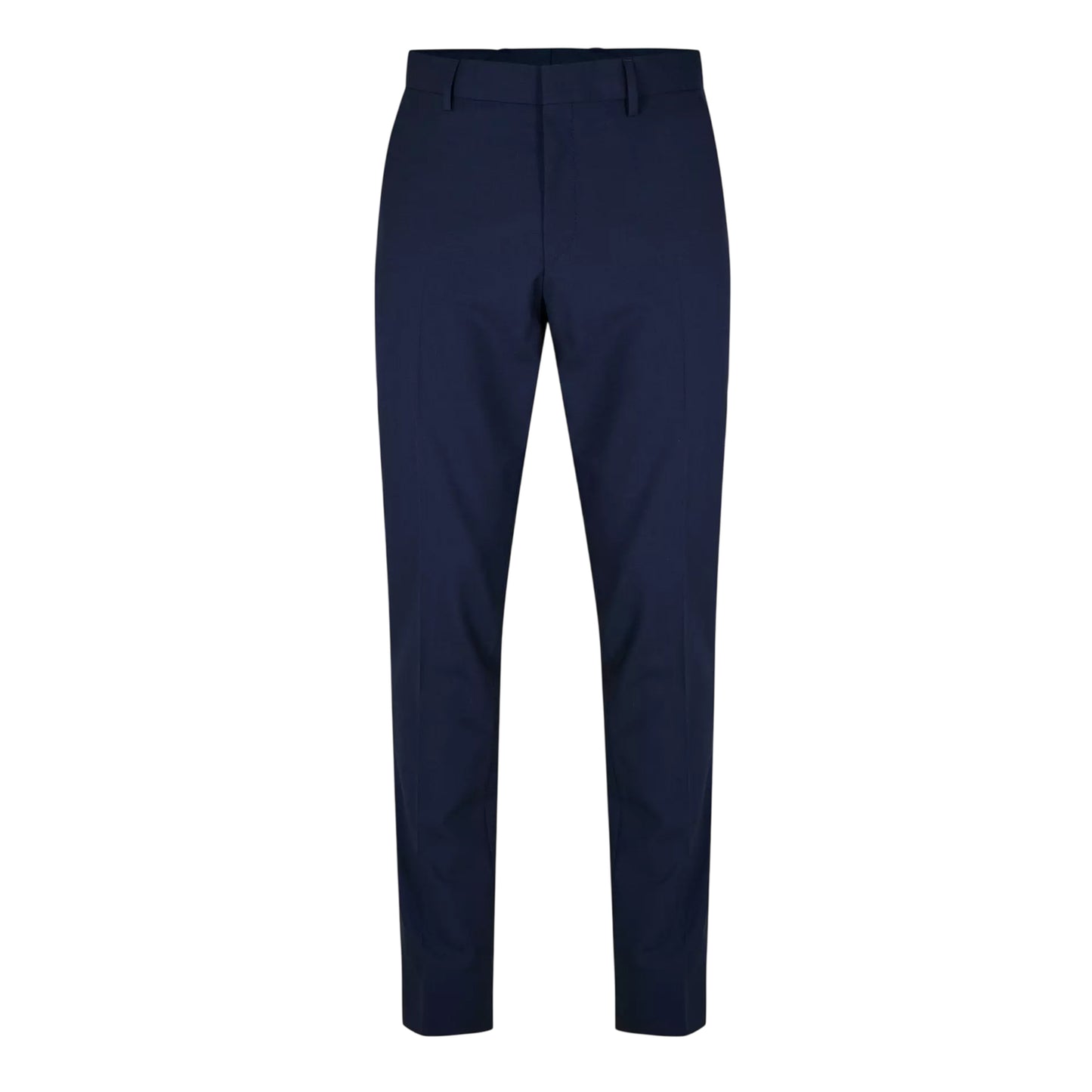 Navy - Front - Boss Mens Patterned Straight Chinos