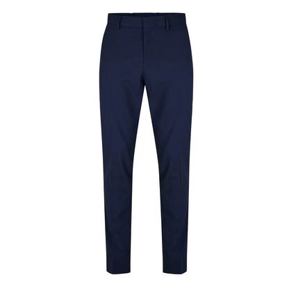 Navy - Front - Boss Mens Patterned Straight Chinos
