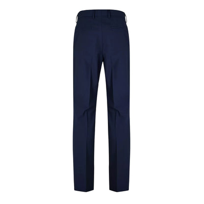 Navy - Back - Boss Mens Patterned Straight Chinos