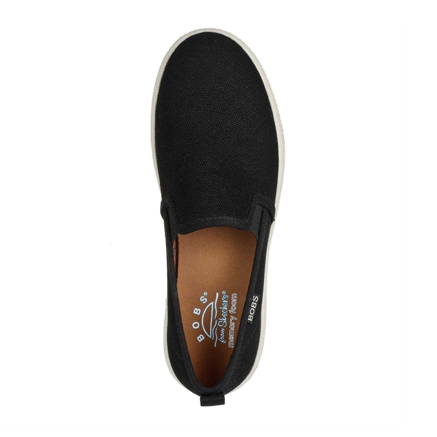 Black - Side - Skechers Womens-Ladies Flexpadrill Canvas Espadrilles