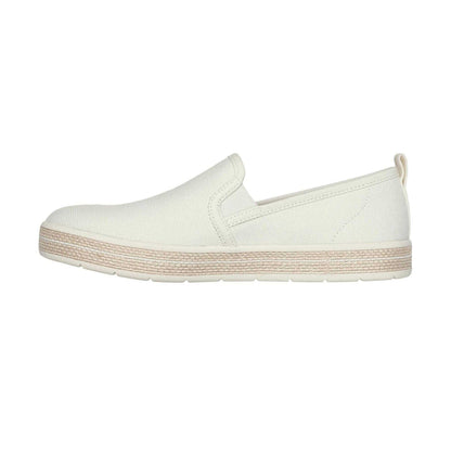 Off White - Back - Skechers Womens-Ladies Flexpadrill Canvas Espadrilles