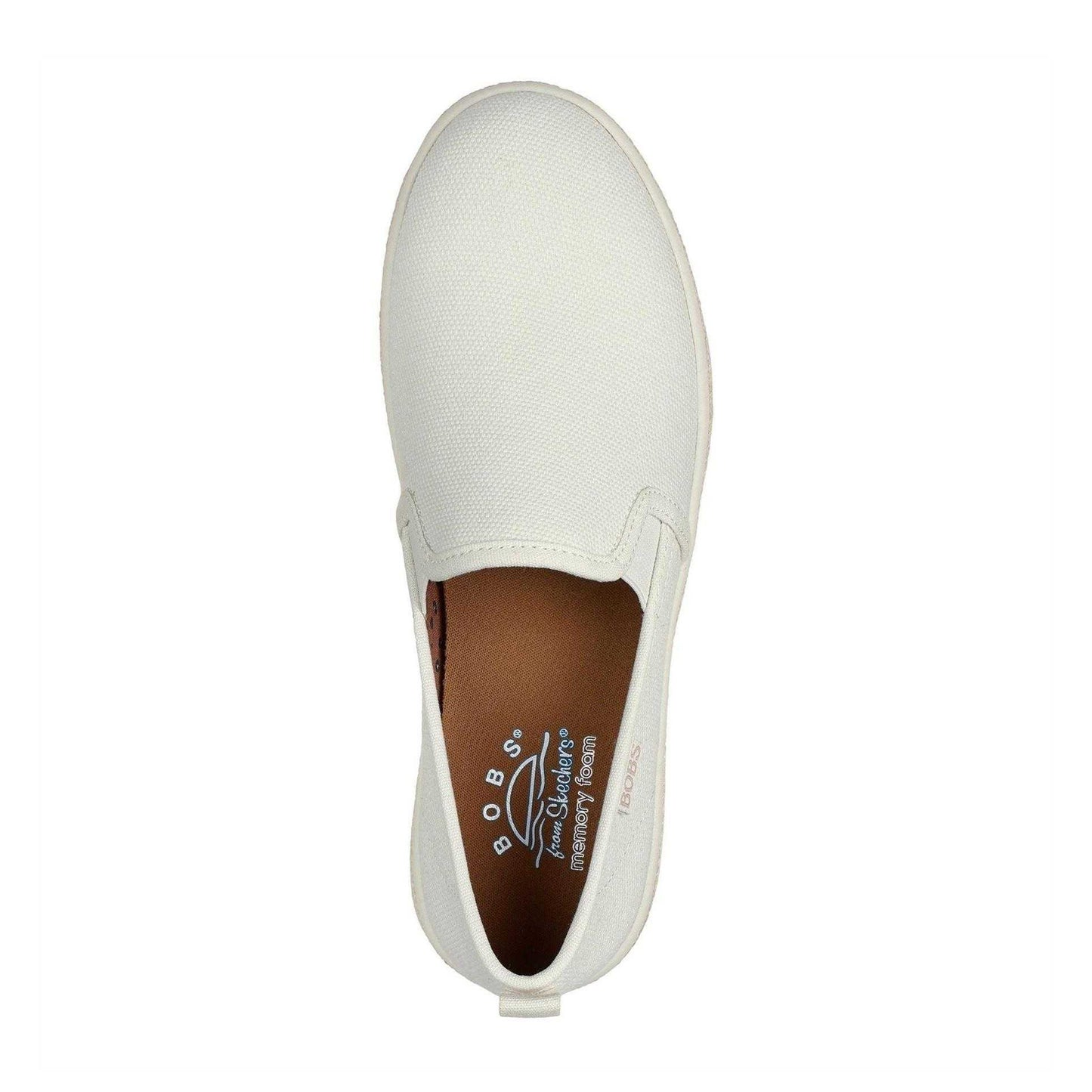 Off White - Side - Skechers Womens-Ladies Flexpadrill Canvas Espadrilles