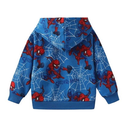 Blue - Back - Spider-Man Boys Fleece Hoodie