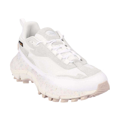 White - Side - Reebok Mens Kinetica 2.5 Edge Suede Chunky Sole Trainers